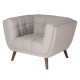 Fauteuil en Tissu Gris Clair Meryl KosyForm