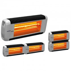 Riscaldamento elettrico a raggi infrarossi HELIOSA modello 99-1 argento -  4000 W IPX5