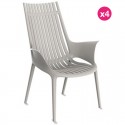 Set van 4 fauteuils Vondom Ibiza Revolution Beige Calas