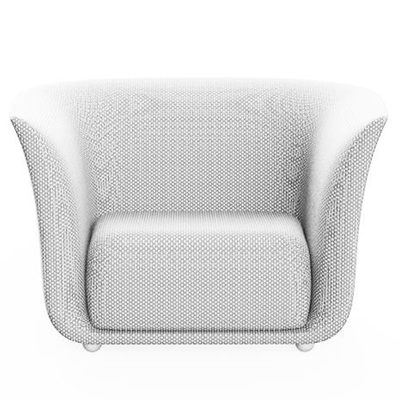 Fauteuil extérieur design Suave, Vondom, tissu déperlant Gris anthracite  1044