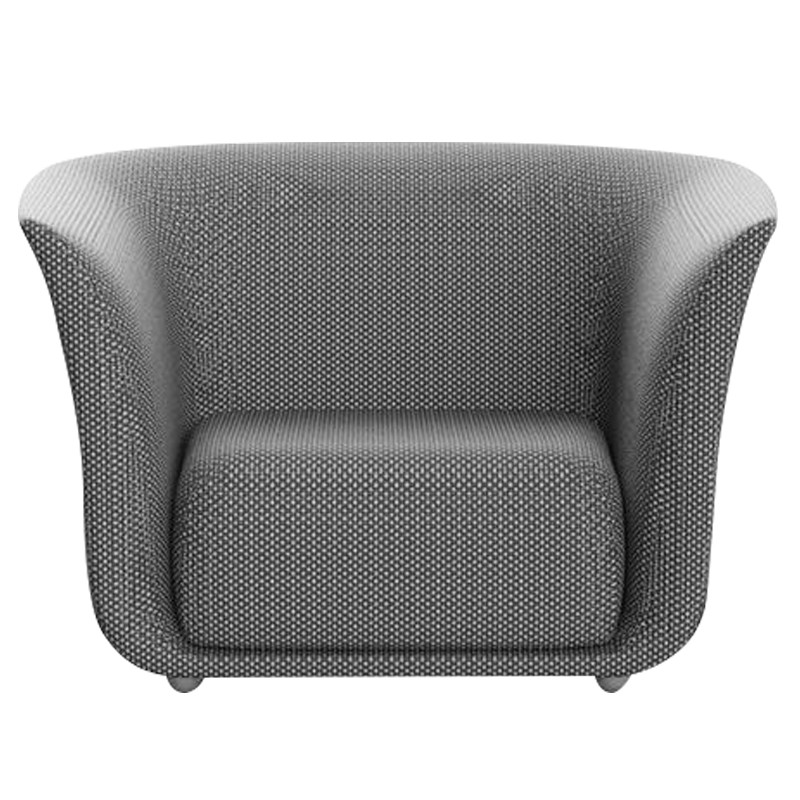 Fauteuil extérieur design Suave, Vondom, tissu déperlant Gris anthracite  1044