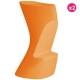 Lot de 2 Tabourets de bar Vondom Moma High hauteur d'assise 74 orange