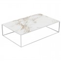 Mesa de centro Pixel Vondom Dekton Entzo pernas brancas e brancas 160x100xH25