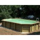 Piscina Legno Ubbink Azura 400x750 H130 Fodera Beige