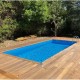 Pool Holz Ubbink Azura 400x750 H130 Liner Beige