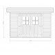 Wooden garden shed Habrita 14.75 m2 with flat roof