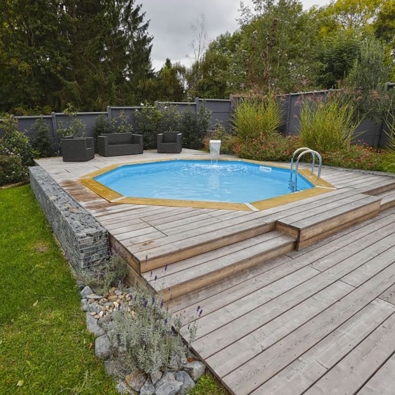 Piscine hors sol bois Océa 510 + PAC 15m3 - Ø510 x H120 cm - UBBINK - Home  Piscine, expert piscine