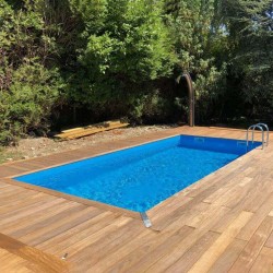 Piscina Legno Ubbink Linea 500x1100 H140cm Fodera Blu