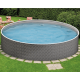 Swimming pool Azuro Round Graphite-white 360x120