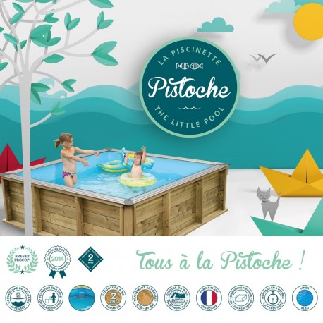 Piscina legno per bambini Pistoche 2 x 2m