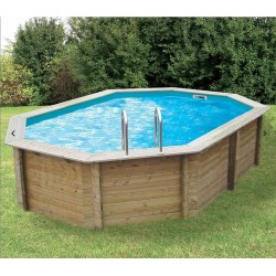 Piscina Madeira Sunwater 490x300 H120cm Forro Azul Ubbink