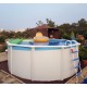 Piscina elevada TOI Canarias redonda 350xH120 con completo kit blanco