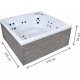 Square NetSpa Wave 5 seater acrylic spa