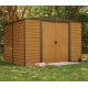 Metal Garden Shed Habrita 313x242xh198 imitation wood