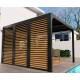 Bioklimatologische pergola Habrita aluminium 2 zijden zuignappen imitatiehout 10,80 m2