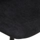 Set de 2 sillas de comedor Ania Black Fabric Base Black Metal VeryForma