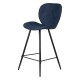 Set van 2 stoelen Werkblad Ania Stof Donkerblauw Base Metal VeryForma