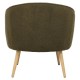 Armchair Fira curl effect Khaki base Solid rubber tree VeryForma