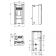 Stufa a pellet ventilata Extraflame Giusy Evo 2.0 7kW nera