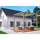 Pérgola exenta de madera maciza Madrid 4.20x4.20m 17m2