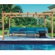 Pérgola exenta de madera maciza Valencia 500x400m 20m2