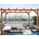 Freestanding wooden pergola Sitges 400x300cm 12m2