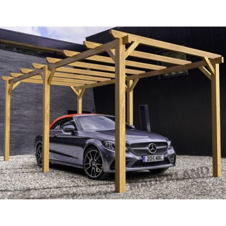 Wooden carport for cars 6x3m Badajoz 18m2 Maderland