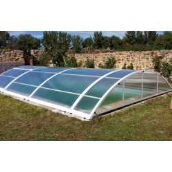 Abri de Piscine Bas Lanzarote Abrisol amovible 12x6.7m