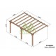 Palma Ruw Houten Aanleun Pergola 6x4m 24m2