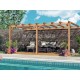 Pergola adossée en bois brut Palma 6x4m 24m2