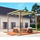 Pérgola independente em madeira maciça Madrid 3x3m 9m2