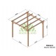 Freestanding pergola in solid wood Madrid 3x3m 9m2