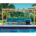 Valencia 4x4m 16m2 vrijstaande massief houten pergola