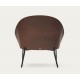 Light Brown Chenille Armchair with Black Metal Legs by Amy VeryForma