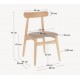 Set of 4 May VeryForma Natural Solid Wood Chairs and Wood Legs