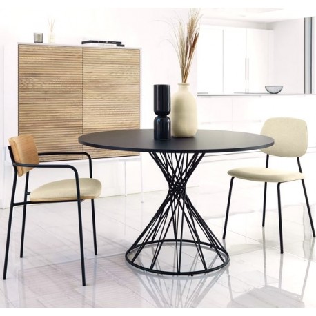 Table Ronde 120 MDF noir Inu VeryForma