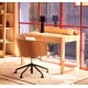 Ash Wood and Rattan Office Table 120x60 Andu VeryForma