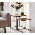 Set of 2 Ana VeryForma Wood and Metal Side Tables