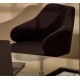 Chaise de bureau gris foncé et pieds acier noir mat Nara VeryForma