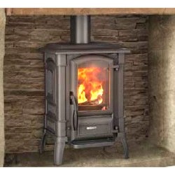 Nordica Extraflame Fedora 8.3kW Estufa de leña de acero negro