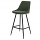 Set van 2 Ari VeryForma groene fluwelen en metalen werkbladstoelen