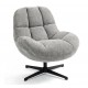 Molo Swivel Chair grey fabric VeryForma