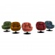 VeryForma Burgundy Red Velvet Top Swivel Chair