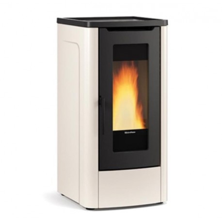 Dahiana Plus VFS 10 kW pelletkachel met kanalen La Nordica Extraflame Ivory