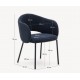 Set van 2 Aina stoelen in blauwe chenille stof en metaal VeryForma