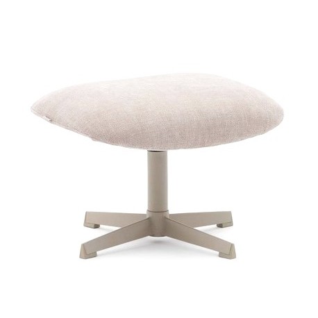 Aspe footstool beige fabric and metal VeryForma