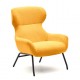 Lina armchair in mustard terry fabric and VeryForma steel