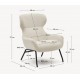 Lina armchair in white terry fabric and VeryForma steel