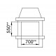 Inserção de pellets Comfort P70 Air H49 La Nordica Extraflame 8kW