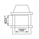 Ducted pellet insert Comfort P70 Air Plus La Nordica Extraflame 10kW